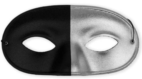 verkoop - attributen - Maskers - Oogmasker Domino Bicolore zilver